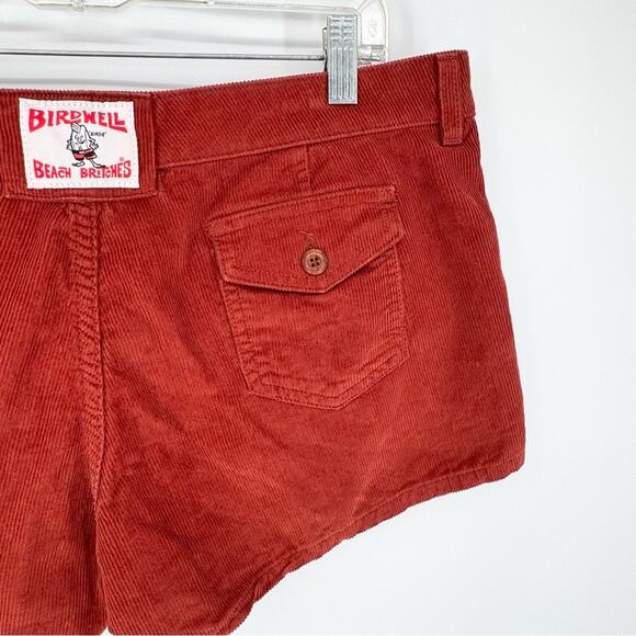 Birdwell Women's Classic Corduroy Shorts Mid Rise Red Size 12 Outdoor Gorpcore - Picture 12 of 15